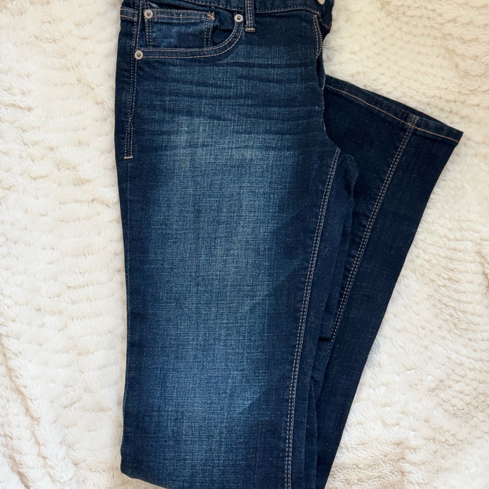 Express Blue Skinny Jeans with Classic Fading